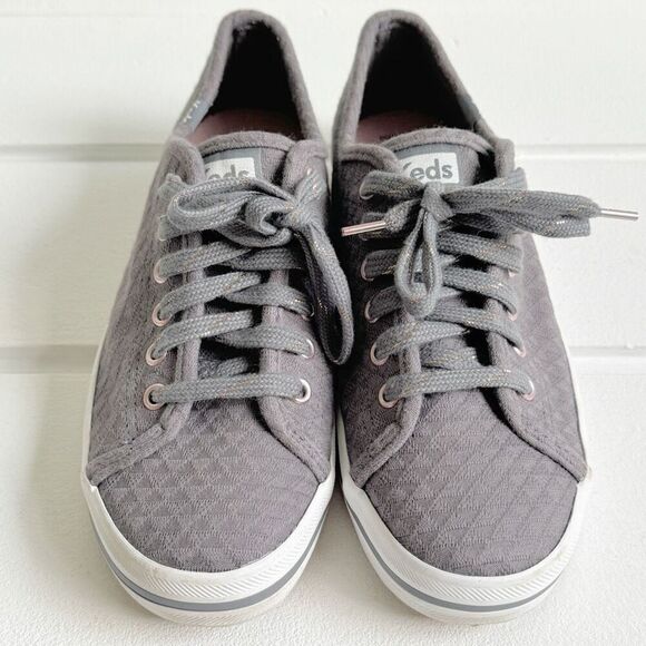 Keds Kickstart Jersey Lace-Up Sneaker Dark Grey Stitch Fix NWT Size 6.5 - Picture 4 of 10